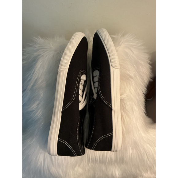 Amazon Essentials Black Canvas Lace-Up Sneakers Women’s Size 10 - Picture 7 of 10